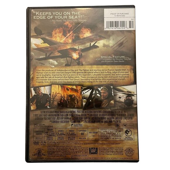 Flyboys Action War DVD PG 13 2006 James Franco Jean Reno Jennifer Decker u - Picture 2 of 2